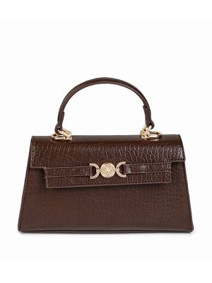 Beverly Hills Polo Club Croc Textured Top Handle Bag