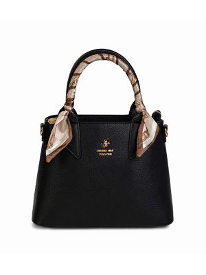 Beverly Hills Polo Club Textured Scarf Detail Satchel Bag