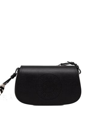 Karl Lagerfeld Perforated-Logo Leather Crossbody Bag