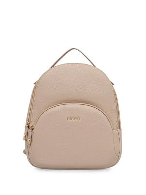 LIU JO Grained Logo-Plaque Backpack