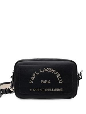 Karl Lagerfeld Logo-Stud Shoulder Bag