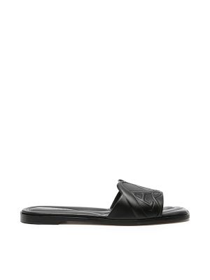 Alexander Mcqueen Embossed-Logo Leather Sandals