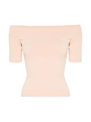 Alexander Mcqueen Off-Shoulder Knitted Top