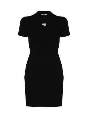 Alexander Wang Logo-Print Fitted Mini Dress