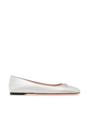 Bally Emblem Logo-Plaque Leather Ballerina Flats