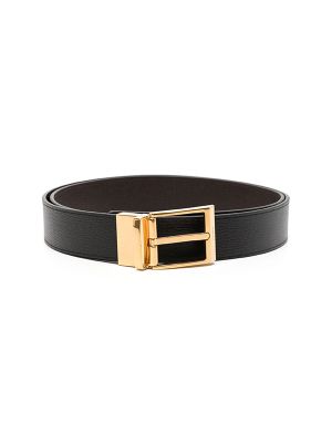 Bally Logo Engraved-Buckle Leather Belt