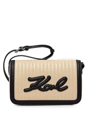 Karl Lagerfeld Karl Signature Woven Crossbody Bag