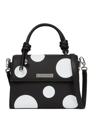 Karl Lagerfeld Ikon Polka-Dot Pebble-Grain Crossbody Bag
