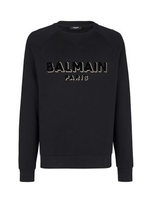 Balmain Logo-Print Crew-Neck Sweatshirt