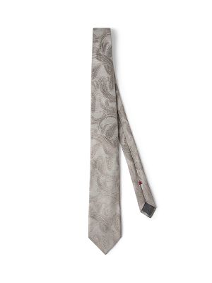 Brunello Cucinelli Paisley-Jacquard Silk Tie