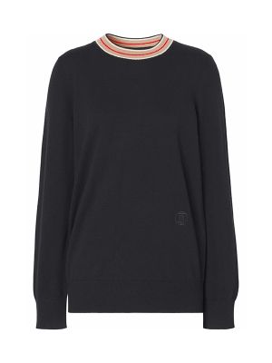 Burberry Stripe-Neckline Cashmere Jumper