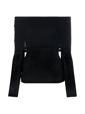 Burberry Ribbed-Knit Off-Shoulder Top