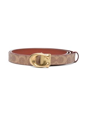 Coach Monogram-Print Buckle-Fastening Belt