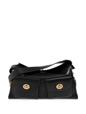Coach Turnlock Haversack Leather Shoulder Bag