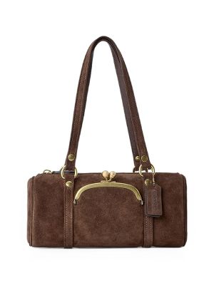 Coach Kisslock 28 Barrel-Shaped Clasp-Fastening Shoulder Bag