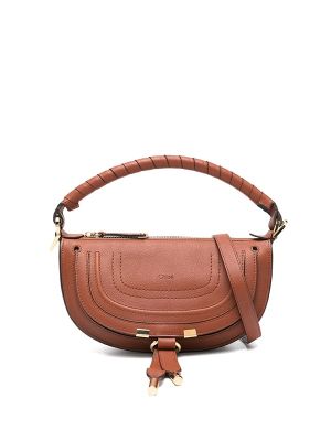 Chloé Mini Marcie Twisted-Handle Leather Shoulder Bag