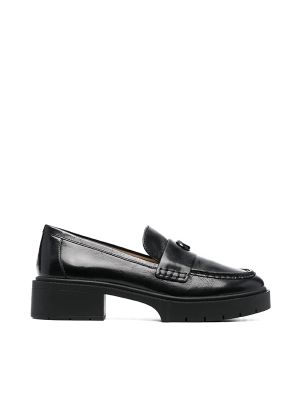 Coach Leah Chunky Sole Leather Loafers