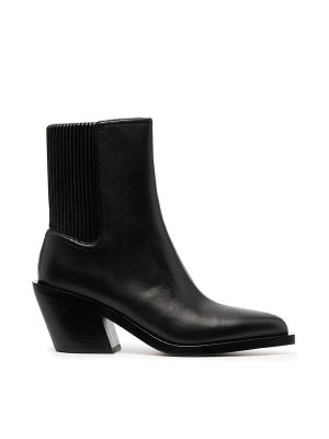 Coach 75mm Pointed-Toe Leather Ankle Boots