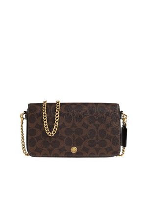 Coach Mila Detachable-Chain Logo-Pattern Crossbody Bag