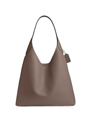 Coach Logo-Stamp Leather Shoulder Bag