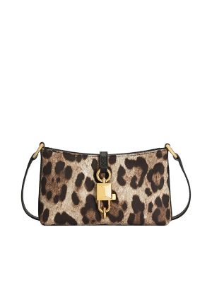Dolce & Gabbana Leopard-Print Padlock Mini Cross Body Bag
