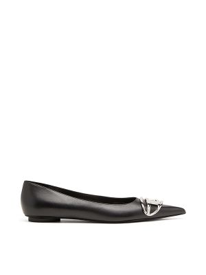 Diesel D-Venus Leather Ballerina Shoes