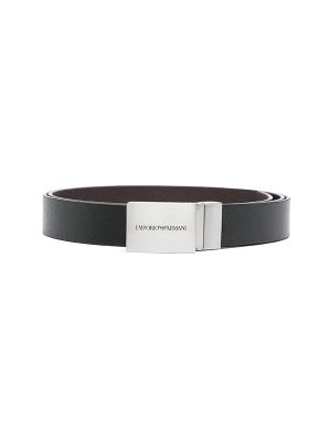 Emporio Armani Logo-Buclke Reversible Leather Belt