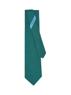 Ferragamo Gancini-Print Silk Tie