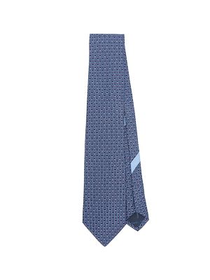 Ferragamo Gancini-Print Silk Tie