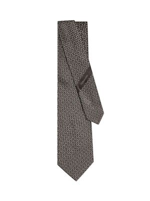 Ferragamo Diagonal Gancini Jacquard Tie