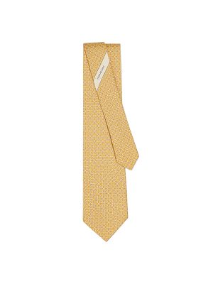 Ferragamo Square Gancini-Print Silk Tie