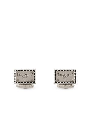 Dolce & Gabbana Logo-Engraved Rectangle-Shape Cufflinks