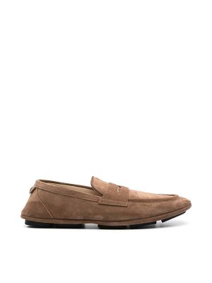 Dolce & Gabbana Logo-Plaque Suede Loafers