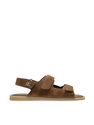 Dolce & Gabbana Touch-Strap Leather Sandals