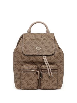 Guess Usa Manhattan Monogram Flap Backpack