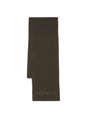 Givenchy Logo-Embroidery Wool Scarf