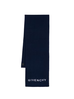 Givenchy Logo-Embroidered Fine-Knit Scarf