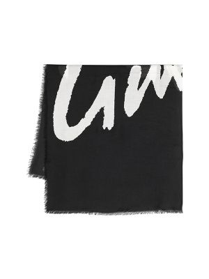 Givenchy Logo-Intarsia Frayed Scarf