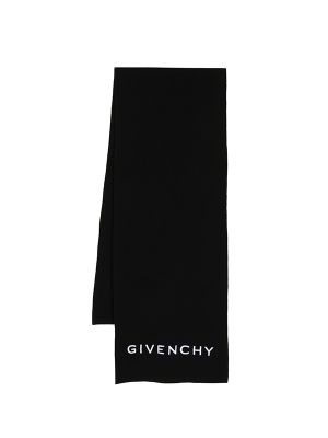 Givenchy Logo-Embroidered Knitted Scarf