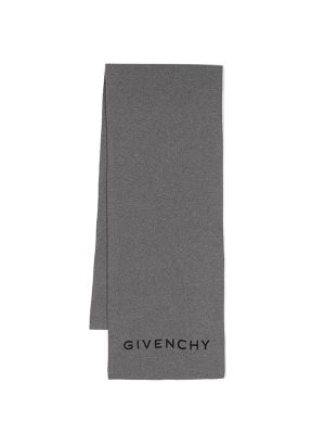 Givenchy Logo-Embroidered Knitted Scarf