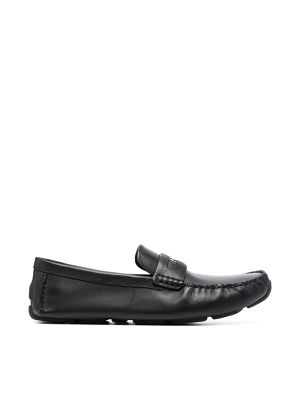 Coach Bradley Logo-Plaque Leather Loafers