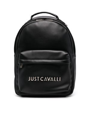Just Cavalli Logo-Lettering Leather Backpack