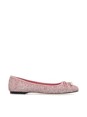 Jimmy Choo Elme Glittered Ballerina Shoes