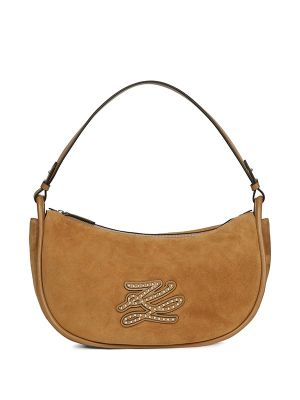 Karl Lagerfeld K/Autograph Patch Moon-Silhouette Shoulder Bag