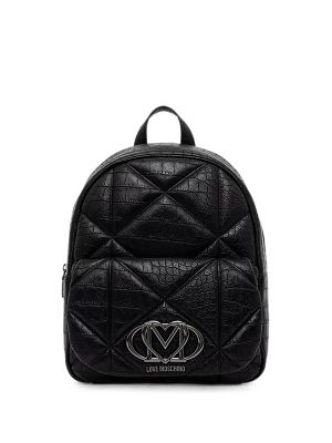 Love Moschino Croc-Effect Quilted Backpack