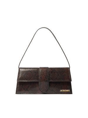 Jacquemus Le Chouchou Snakeskin Leather Flap Shoulder Bag