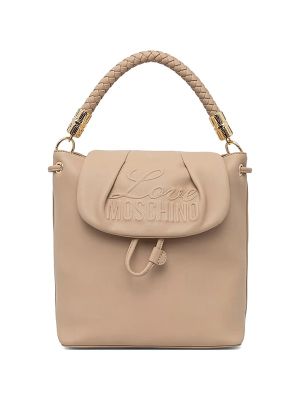 Love Moschino Logo-Embossed Braided-Handle Backpack