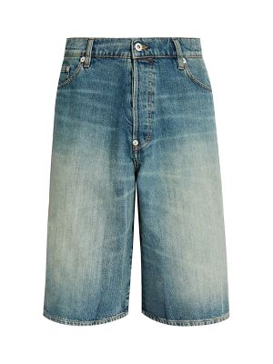 Kenzo Whiskering-Effect Denim Shorts