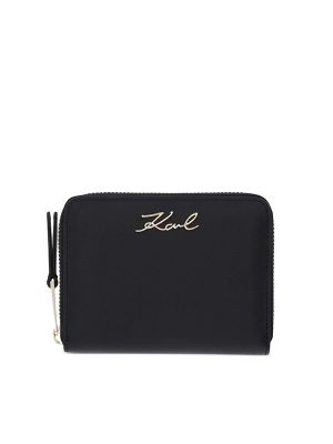 Karl Lagerfeld Logo Zip Wallet
