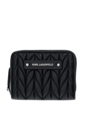 Karl Lagerfeld Quilted Logo-Plaque Wallet